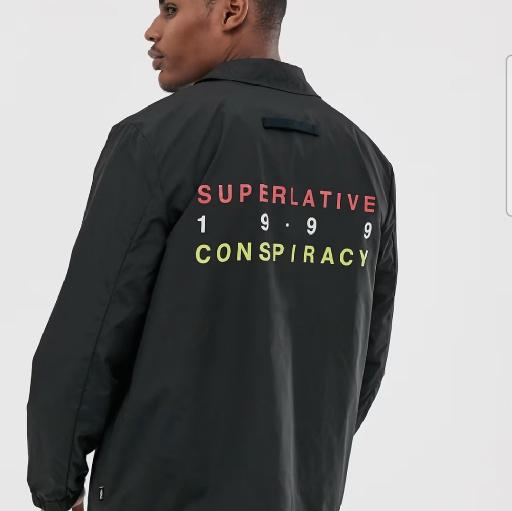 NEW Wesc Superlative 1999 Conspiracy black Coach unisex Jacket L